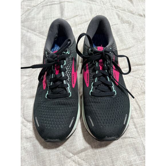 Brooks Ghost 14 Sneakers Runnings Shoes Womens Sz 7.5 M Black Pink 1203561B013 - Picture 9 of 9